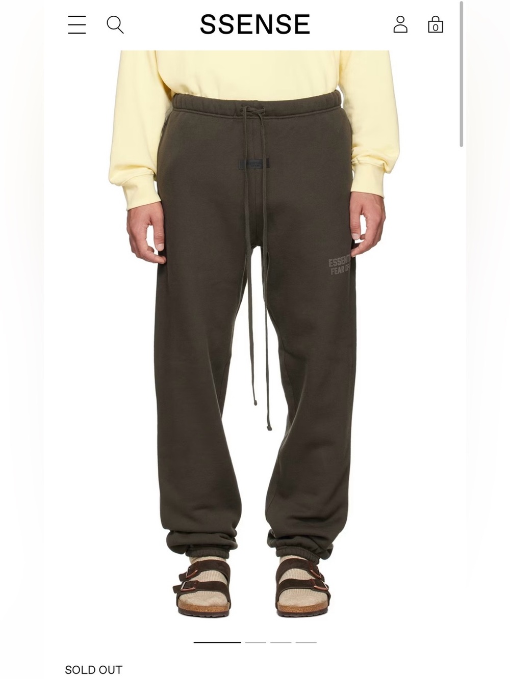 Fear Of God Essentials Men's Drawstring Loungepants Heavyweight Joggers